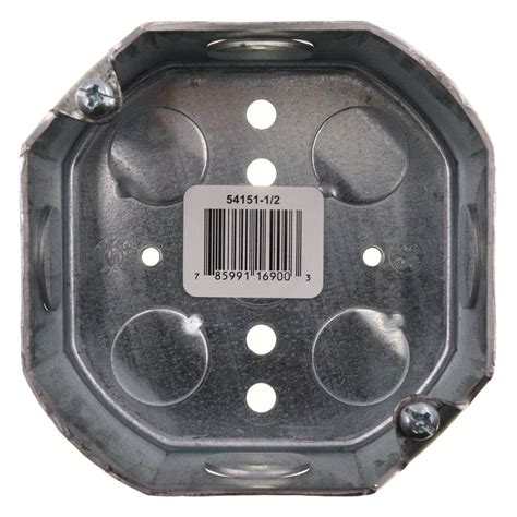 Steel City 54151 1 2 Octagon Fixture Box 1 2 Ko S 4 X 1 1 2 Deep Toomanyamps