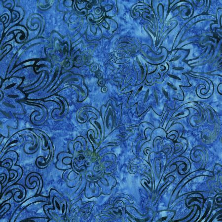 3284 005 Malam Batiks V Jacobian Dark Blue Batik Fabric RJR Fabrics