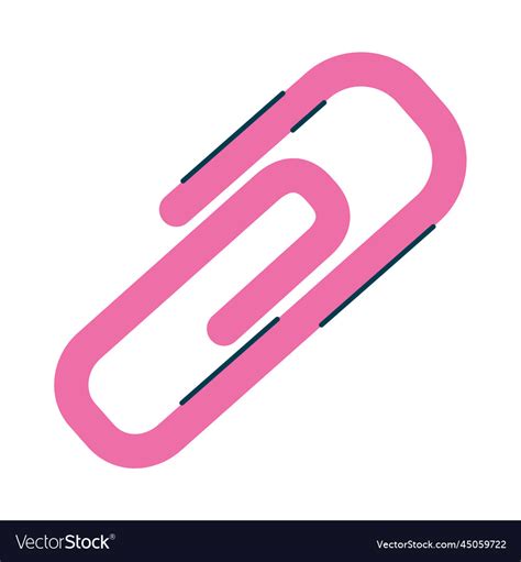 Pink Paper Clip Royalty Free Vector Image Vectorstock