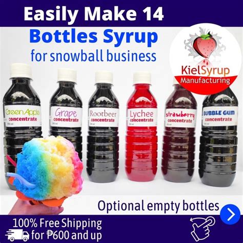 350ml Flavor Concentrate 1pc Quickly Make 14 Bottles Shaved Ice Syrup Snow Cone Syrup By