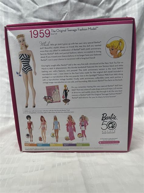 Mavin 1959 50th Anniversary My Favorite Barbie The Original Teenage