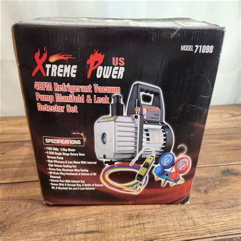 As Is Xtremepowerus Premium Cfm Air Vacuum Pump Hvac A C Refrigeration