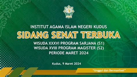 Wisuda Program Sarjana Xxxvi Program Magister Xviii Periode Maret