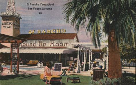 El Rancho Vegas Pool Las Vegas, NV Postcard