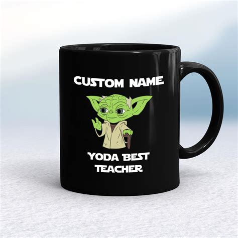 Personalised Yoda Best Teacher Mug Novelty Mugs Slightly Disturbed