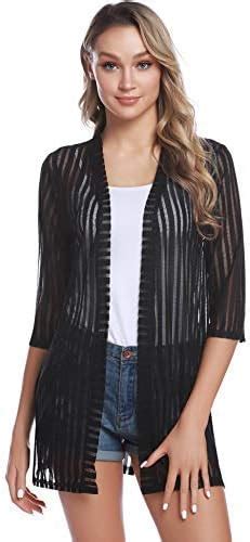 IClosam Women Cardigan Casual Summer Lightweight 3 4 Sleeve Waterfall