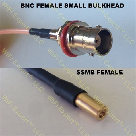 Rg Bnc Female Sm Bulkhead To Ssmb Female Coaxial Rf Pigtail Cable