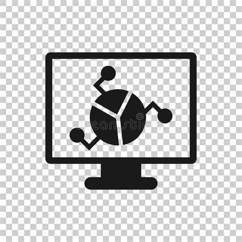 Icono De Monitor Anal Tico En Estilo C Mico Diagrama Vector Ilustraci N De Dibujos Animados