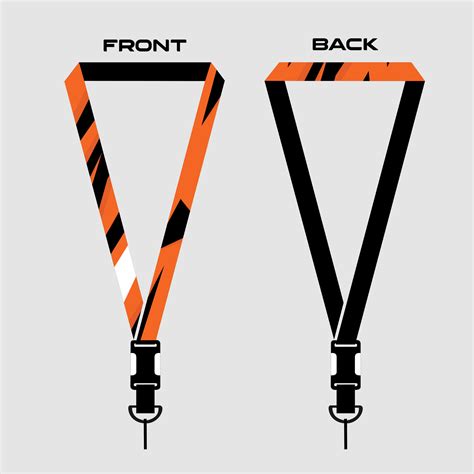 Orange Lanyard Template For Honey Bee Company 22142775 Vector Art At