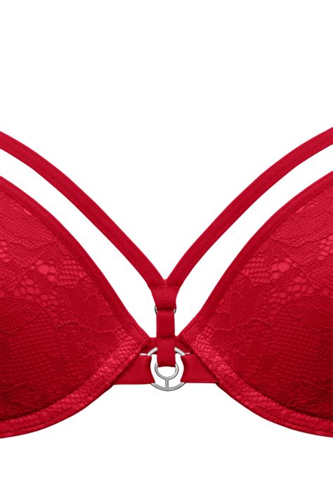 Space Odyssey Push Up Bra Red Lace Marlies Dekkers Designer Lingerie