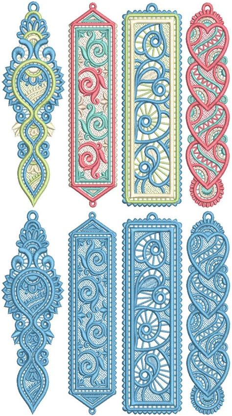 Free Standing Lace Bookmarks 1 | Embroidering machine, Free machine ...