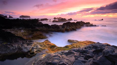 Fondos De Pantalla Paisaje Puesta De Sol Mar Bah A Rock