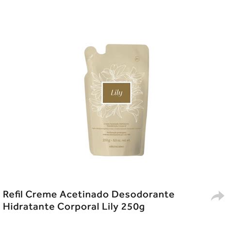 Refil Creme Acetinado Lily Hidratante Shopee Brasil