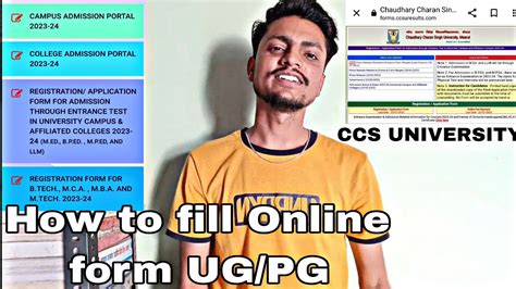 CCSU How To Fill UG PG Online Form Regular Private CCS University