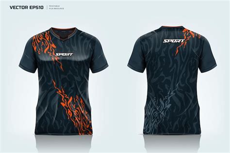 Premium Vector | T-shirt mockup sport shirt template design for soccer jersey football kit ...