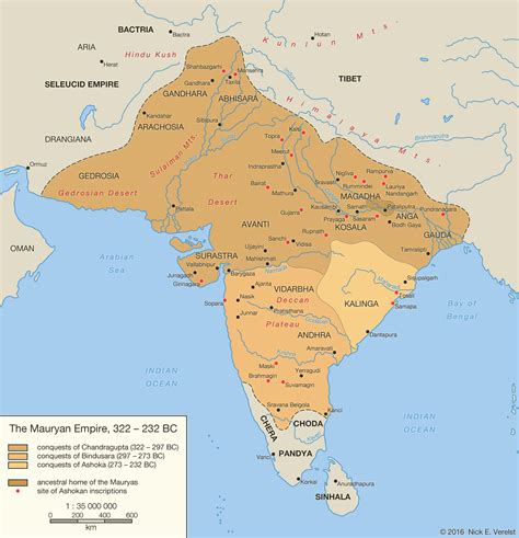 The Mauryan Empire, 322 - 232 BC by Undevicesimus on DeviantArt in 2020 | Ancient india map ...