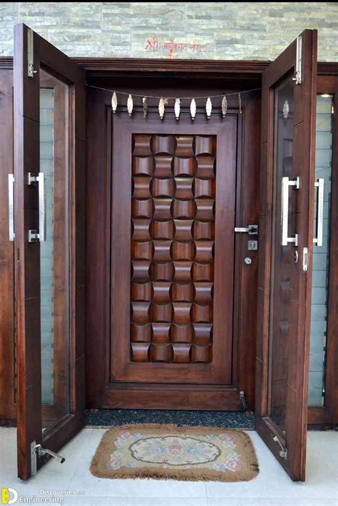 Single Front Door Designs In Kerala