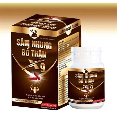 Bổ Thận Dưỡng Huyết Tăng Cường Sinh Lực Sâm Nhung Bổ Thận X9 Hộp 1 Lọ