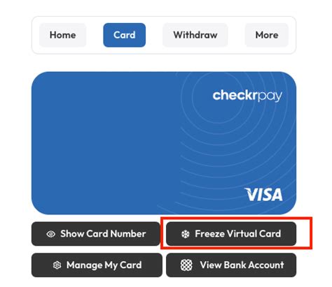 How Do I Freeze And Unfreeze My Debit Card Checkr Pay