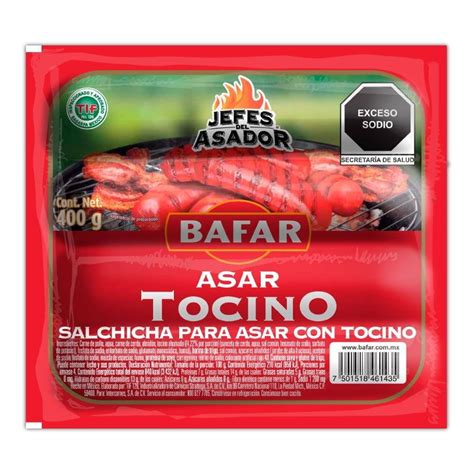 Salchicha Para Asar Bafar Con Tocino 400 G Walmart