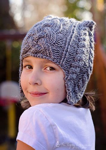 Ravelry Cable Knit Beanie With Earflaps Pattern By Ashlee Prisbrey