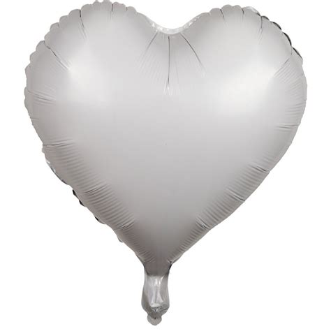 Folienballon Herz Metallic Wei Cm Folienballons Luftballons