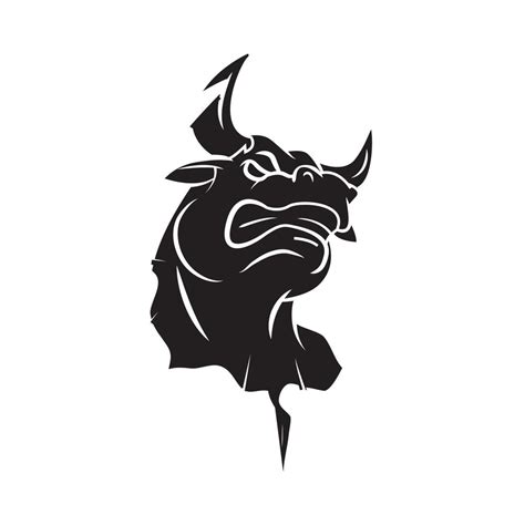 Bull Black Vector Illustration 20430136 Vector Art at Vecteezy