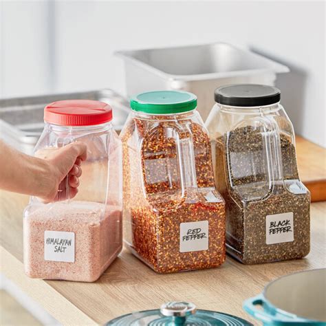 160 Oz Rectangular Plastic Spice Container