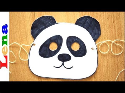 Panda Maske basteln für Kinder How to make a panda mask for