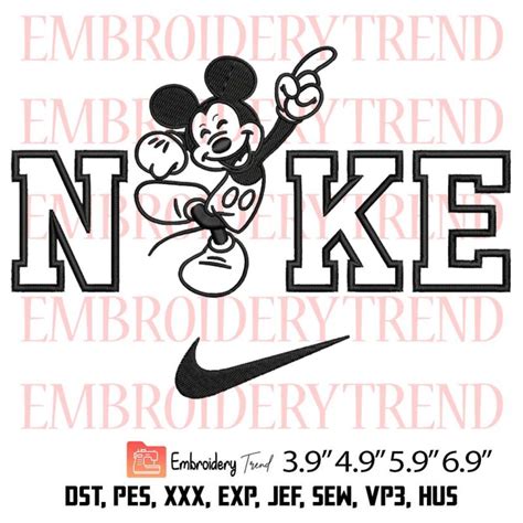 Nike Mickey Mouse Funny Embroidery Design Couple Minnie Mickey