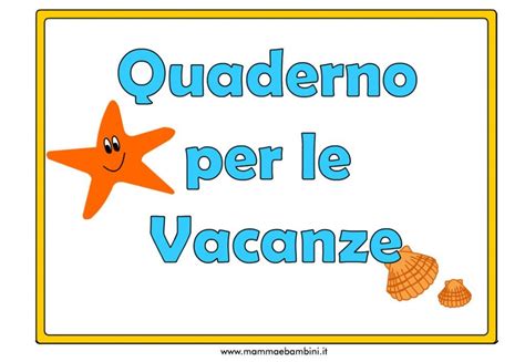 Copertina Quaderno Delle Vacanze Mamma E Bambini