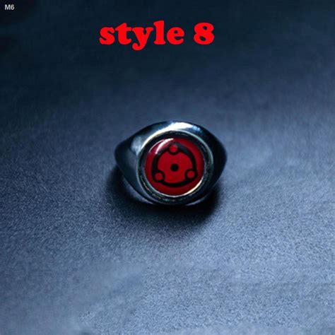 Anime Naruto Ring Akatsuki Sharingan Metal Uchiha Itachi Sasuke Kakashi