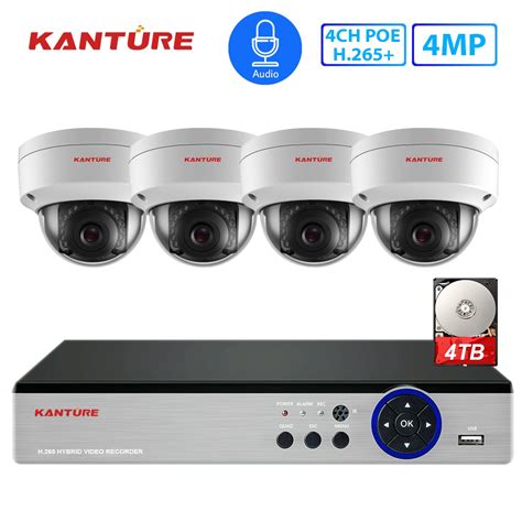 Kanture H Ch Mp Poe Cctv Nvr System Mp Ip Vandalproof