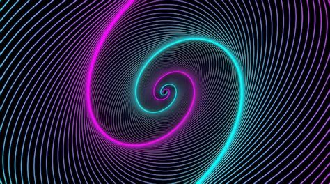 Premium Vector Hypnotic Purple And Cyan Spiral Swirl Hypnotize