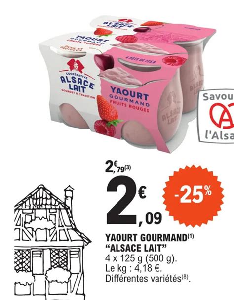 Promo Yaourt Gourmand Alsace Lait Chez E Leclerc Express