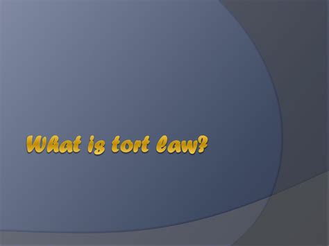 Ppt Tort Law Powerpoint Presentation Free Download Id2091453