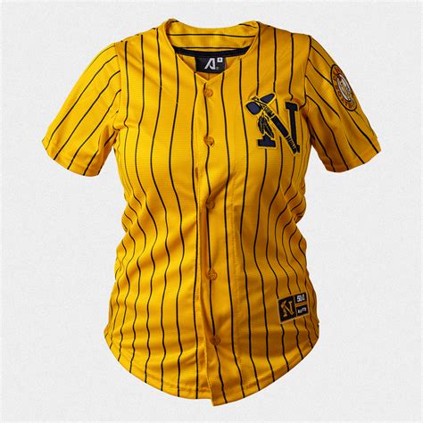 Jersey Amarillo Rayas Azul Marino N Hacha Dama Mayos De Navojoa