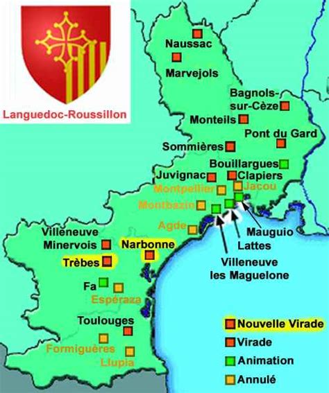 Trois Villes Du Languedoc Roussilon Info Voyage Carte Plan