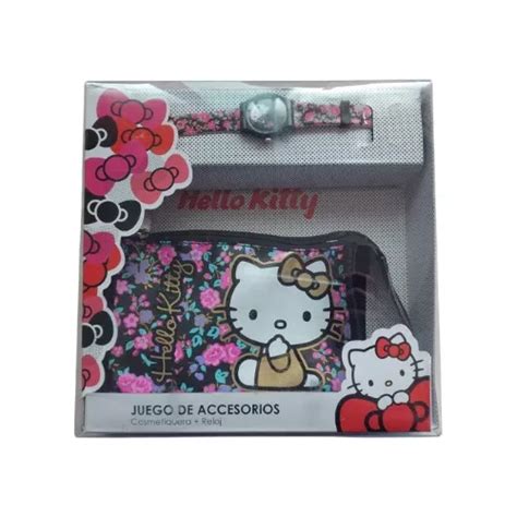 Cosmetiquera Hello Kitty Sanrío Con Reloj Envío Gratis