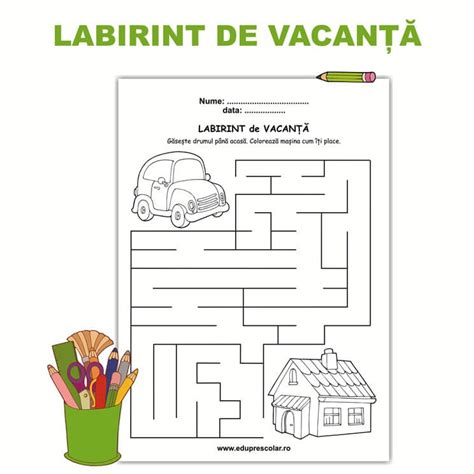 Labirint De Vacanta Fisa De Lucru Cu Labirint Eduprescolar Ro