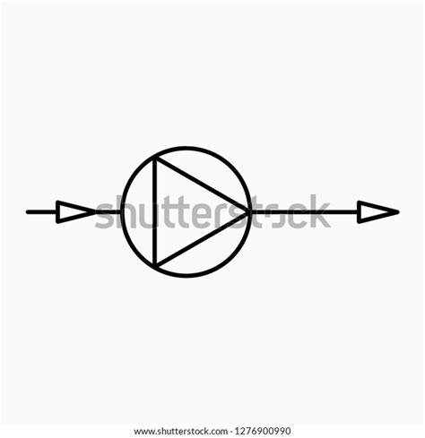 Outline Centrifugal Pump Symbol Vector Icon Stock Vector (Royalty Free ...