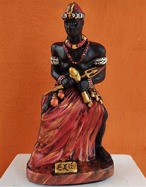 Exu Estatua Escultura Estatueta Orixa Candomble Umbanda Arte Frete Gr Tis