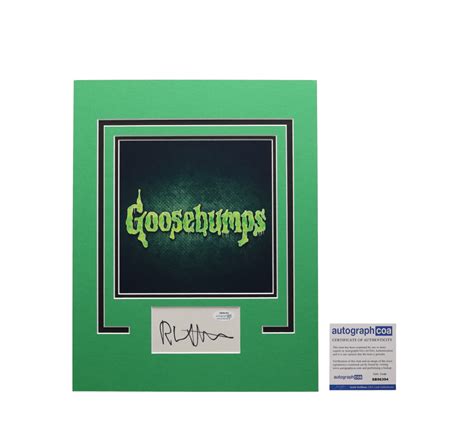 R L Stine Signed Goosebumps X Custom Matted Cut Display Psa