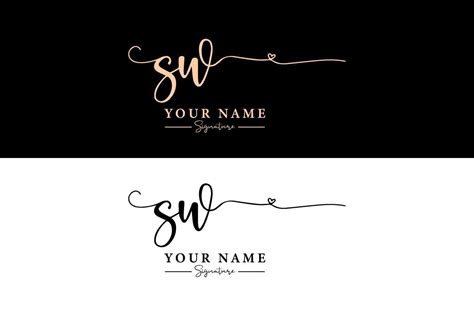 SW Letter Handwriting Graphic By Graphicfirozkabir Creative Fabrica