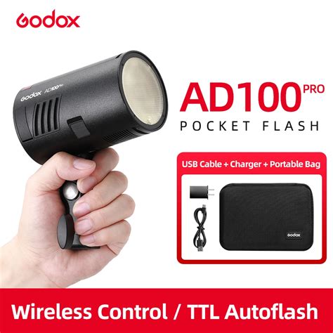 Godox Ad100pro 100ws Ttl 24g Hss 18000s Pocket Flash Light With 72v