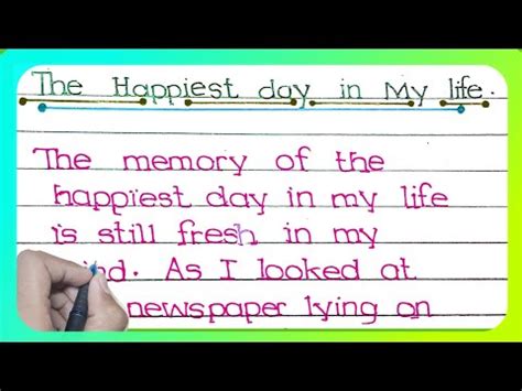 Essay On The Happiest Day Of My Life In English Essay On The