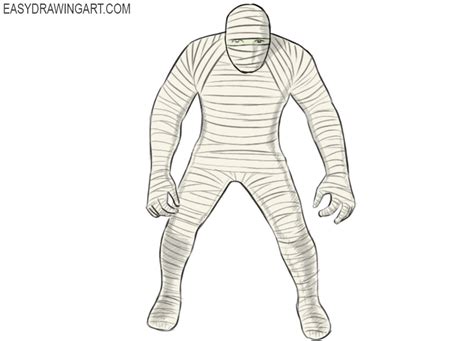 How To Draw A Mummy Easy Drawing Art