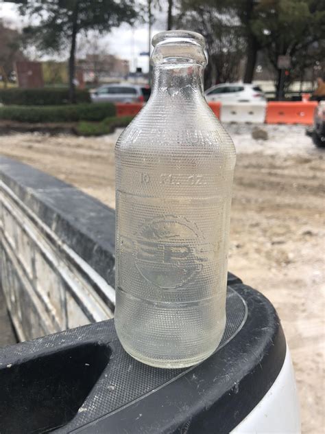 10oz Glass Pepsi Bottle From 1967 Found While Excavating In Down Town Houston Mildlyinteresting