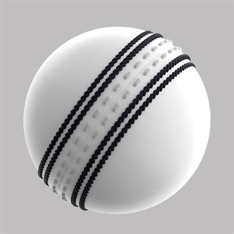 Premium Photo | 3d white cricket ball