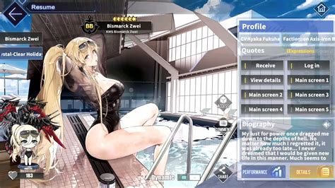 Azur Lane New KMS Bismarck Zwei Dynamic Skin Talk Crystal Clear